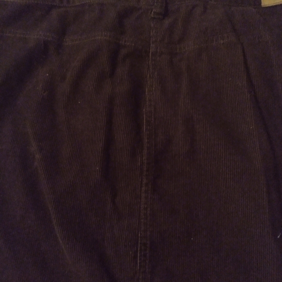 Chaps Demin Corduroy Skirt, 16, Chocolate Brown, pre-owned - Picture 5 of 7